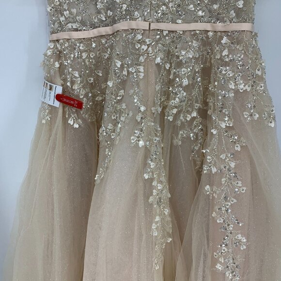 Mac Duggal Dress 20362 Embellished Flutter Sleeve Bow Waist NWT - Picture 14 of 16